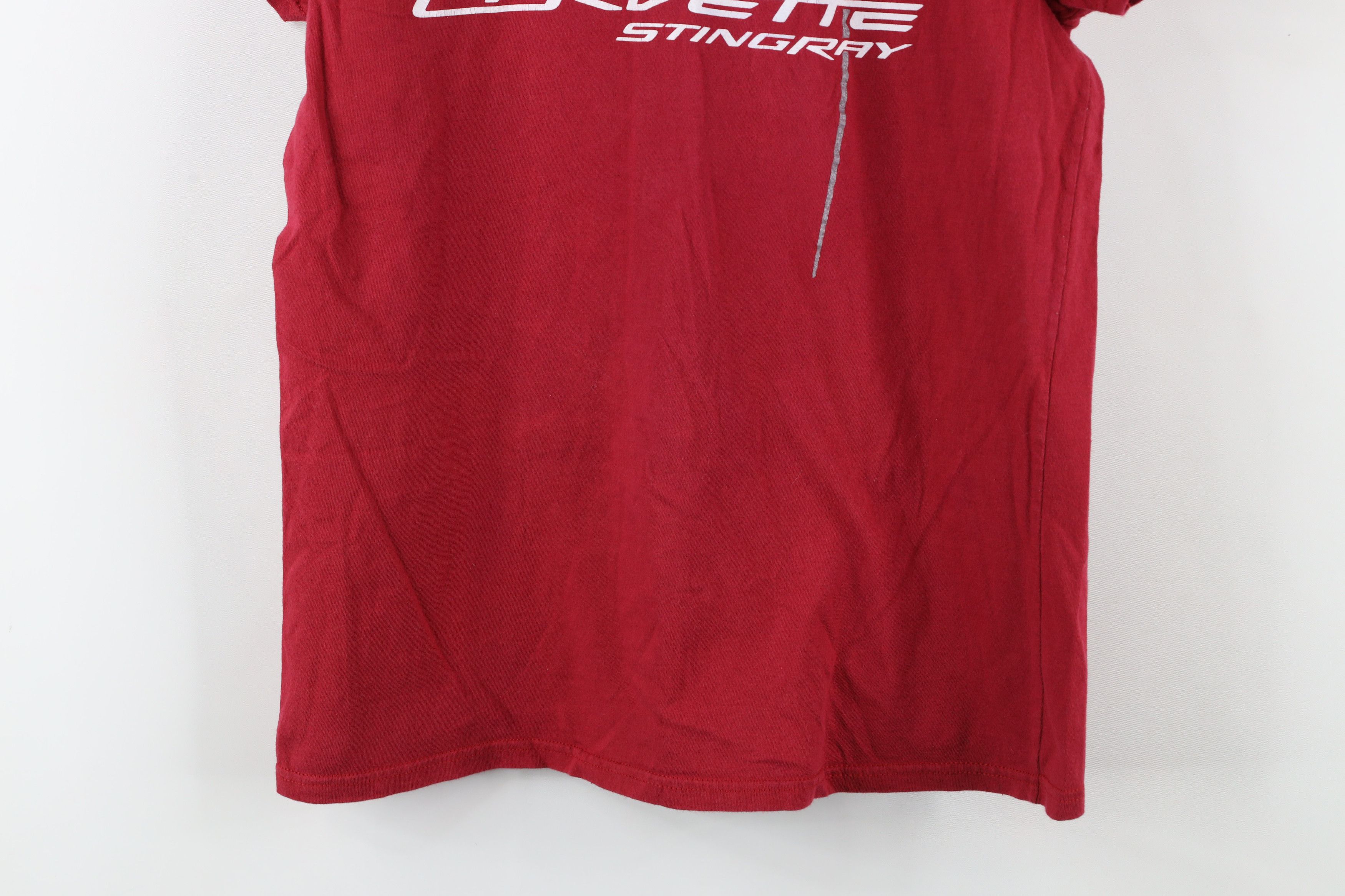 Vintage Vintage Y2K Corvette Stingray Car V-Neck T-Shirt Red Size M / US 6-8 / IT 42-44 - 3 Thumbnail
