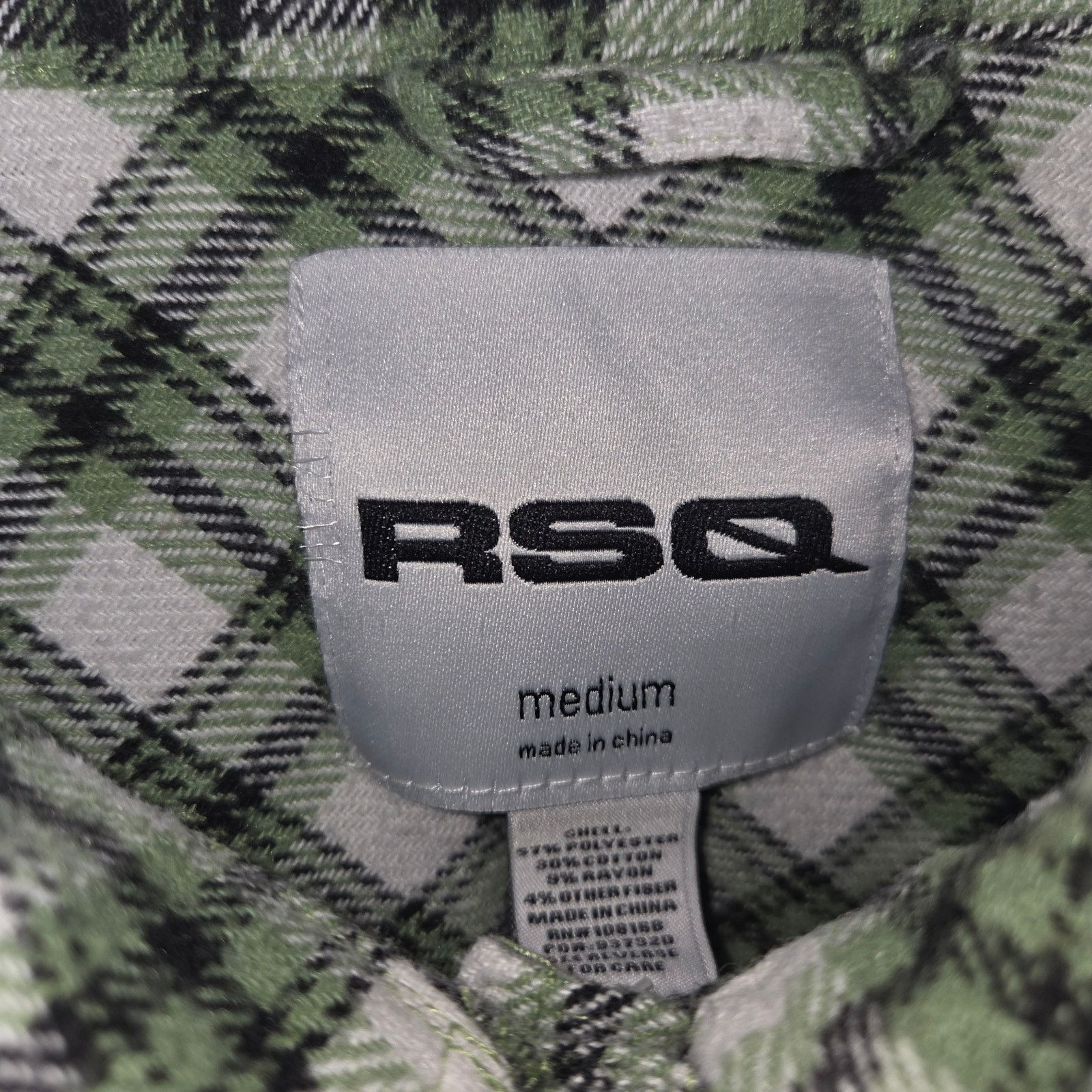 Rsq Women's RSQ Cropped Button Up Plaid Shirt - Medium Size M / US 6-8 / IT 42-44 - 4 Thumbnail