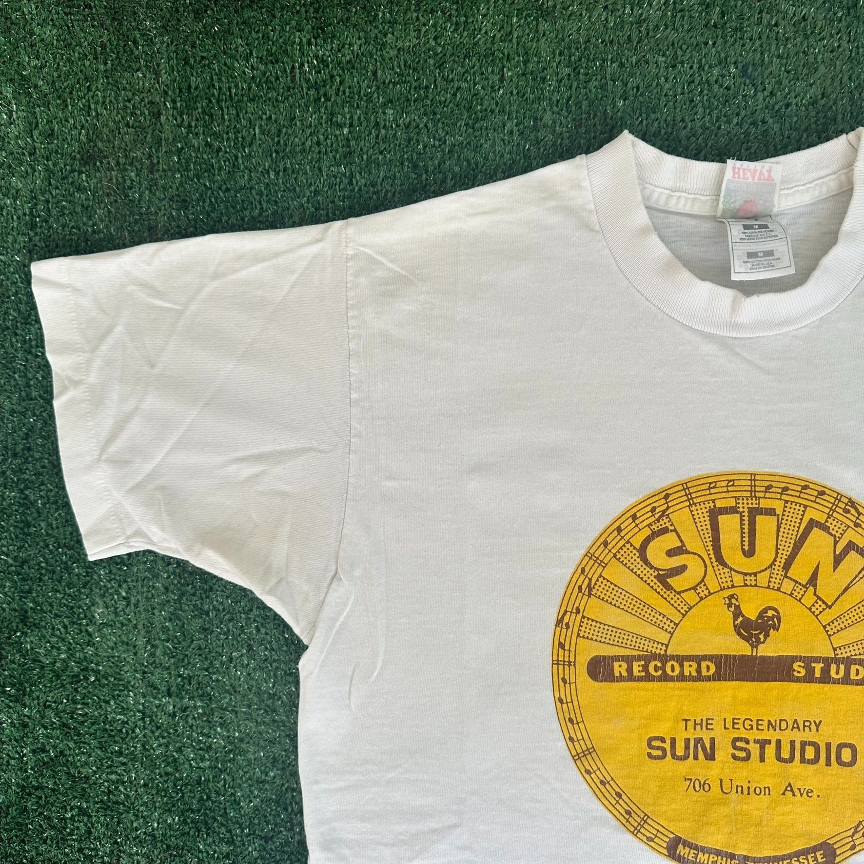 Fruit Of The Loom Vintage 90s Sun Record Studio T-Shirt Memphis Single Stitch Size US M / EU 48-50 / 2 - 2 Thumbnail