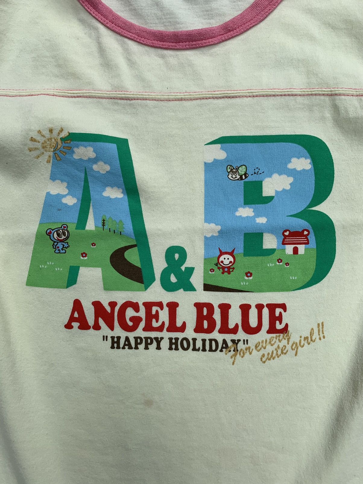 Angel Blue Vintage Angel Blue Japan Happy Holiday Longsleeve Top Tee Size S / US 4 / IT 40 - 2 Thumbnail
