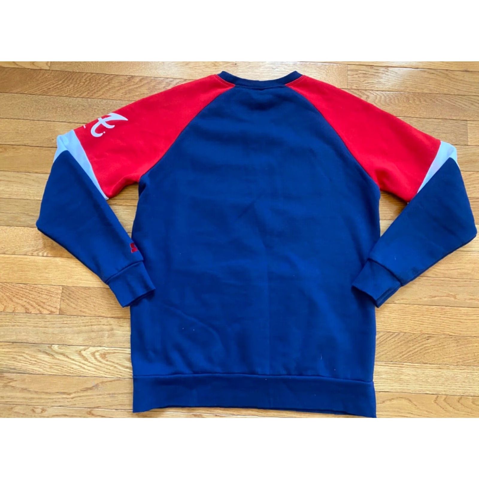 Starter VINTAGE Starter Atlanta Braves Crewneck Sweatshirt Men’s M Navy Embroidered 90s Grunge Sports Pullover Size US M / EU 48-50 / 2 - 2 Thumbnail