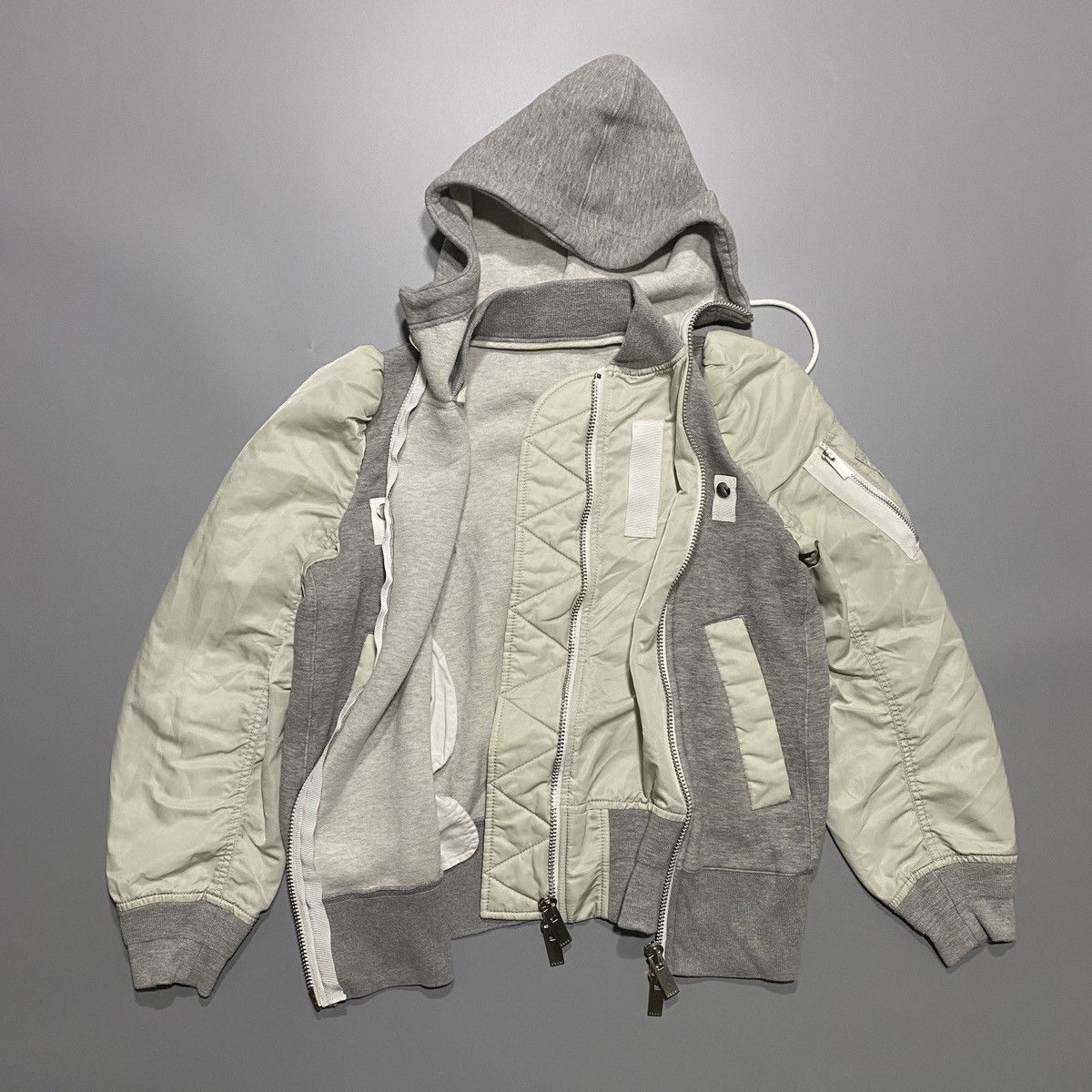 Sacai AW21 Nylon Twill Sponge Blouson Jacket Size XS / US 0-2 / IT 36-38 - 8 Thumbnail