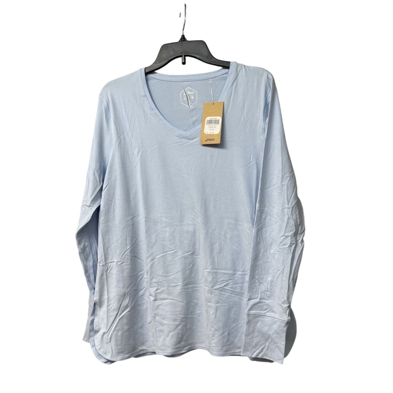 Asics ASICS Women's Long Sleeve Heather Top, Soft Sky Heather, Sz Size L / US 10 / IT 46 - 11 Thumbnail