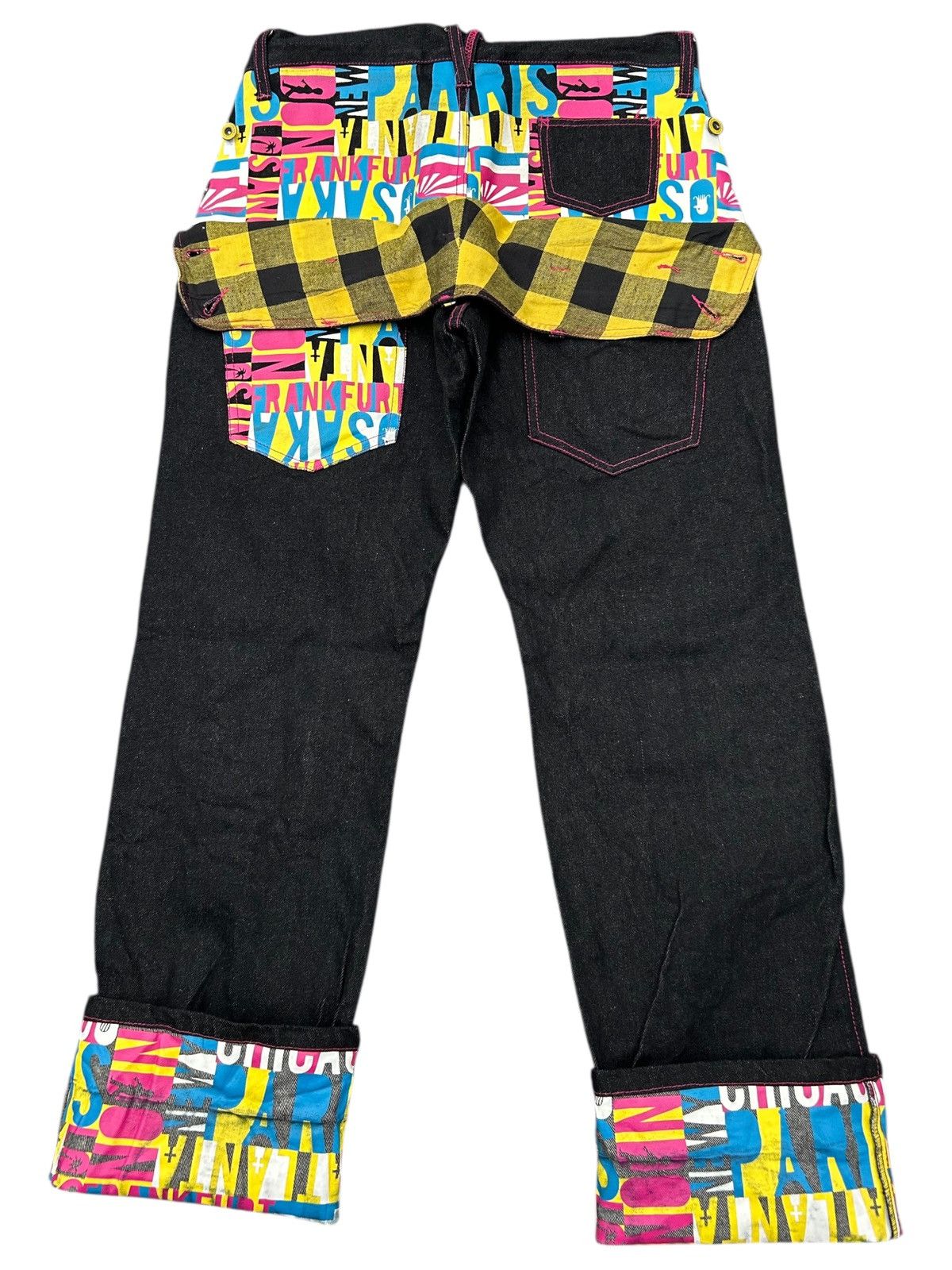 If Six Was Nine × Japanese Brand × Kapital Double Waist Japanese Punk Bondage Denim Jeans Size US 33 - 2 Thumbnail