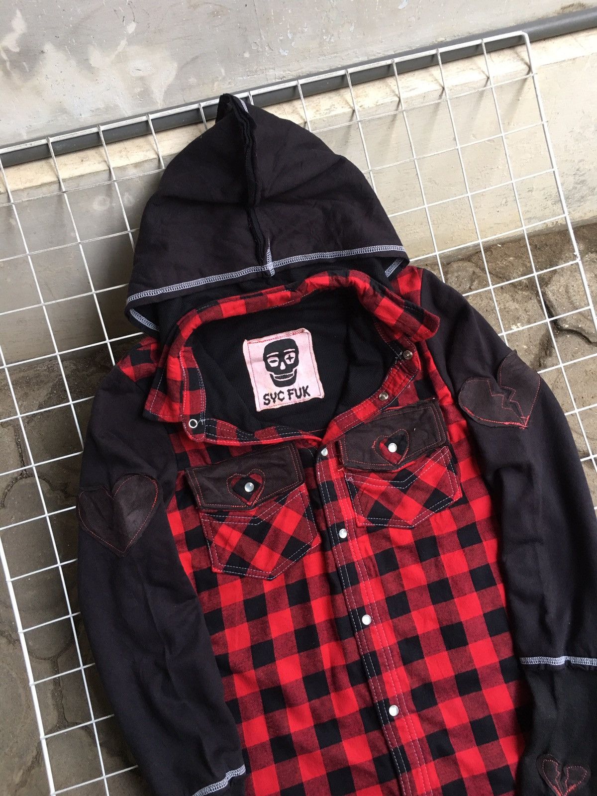 If Six Was Nine × Vintage Y2k Syc Fuk gothic skull patches hoodie Size M / US 6-8 / IT 42-44 - 3 Thumbnail