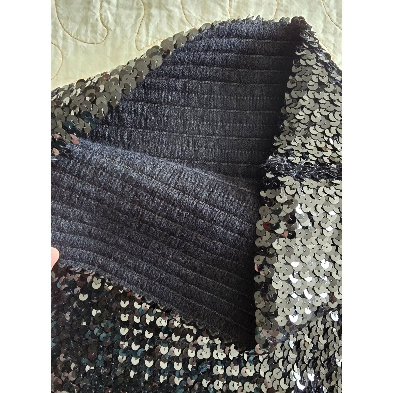 Vintage VINTAGE Avon Fashions Black Sequins Tube Top Womens Small Rave Cocktail 80s 90s Size S / US 4 / IT 40 - 6 Thumbnail
