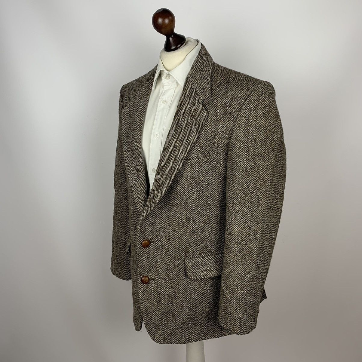 Harris Tweed Vintage Harris Tweed Wool Single Breasted Blazer Jacket 40R Size 40R - 11 Thumbnail