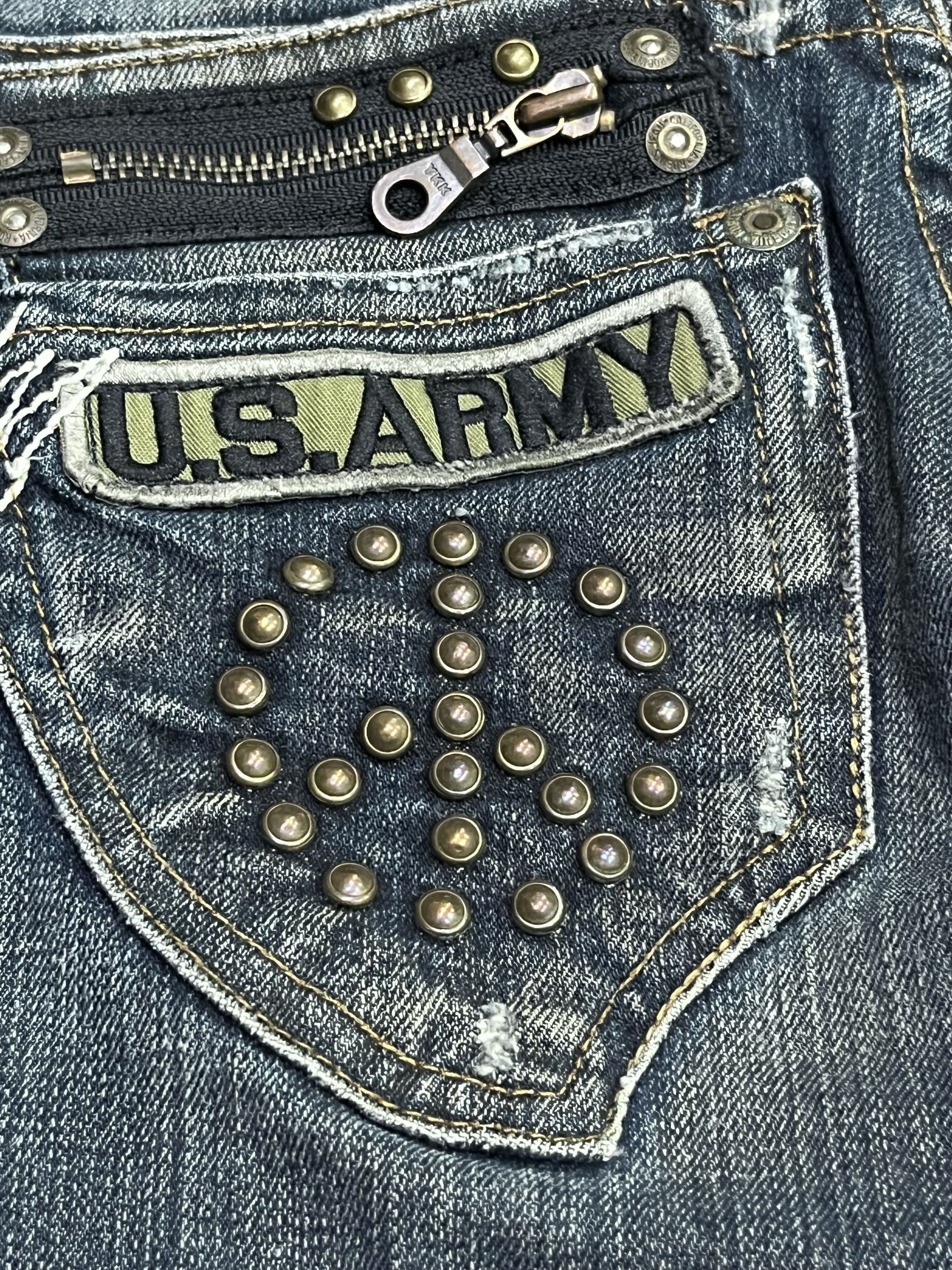 Robins Jeans ROBIN’S JEANS Peace Studded Pure Rocker Chic Flare Petite🔥 Size 24" / US 00 / IT 34 - 1 Thumbnail