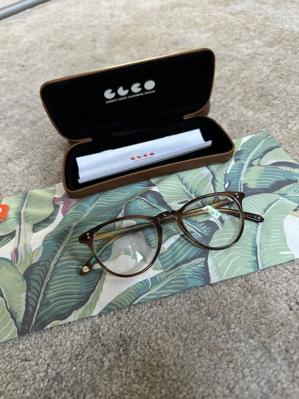 Garrett Leight Alice Bio Blonde Tortoise Glasses Size ONE SIZE - 1 Thumbnail