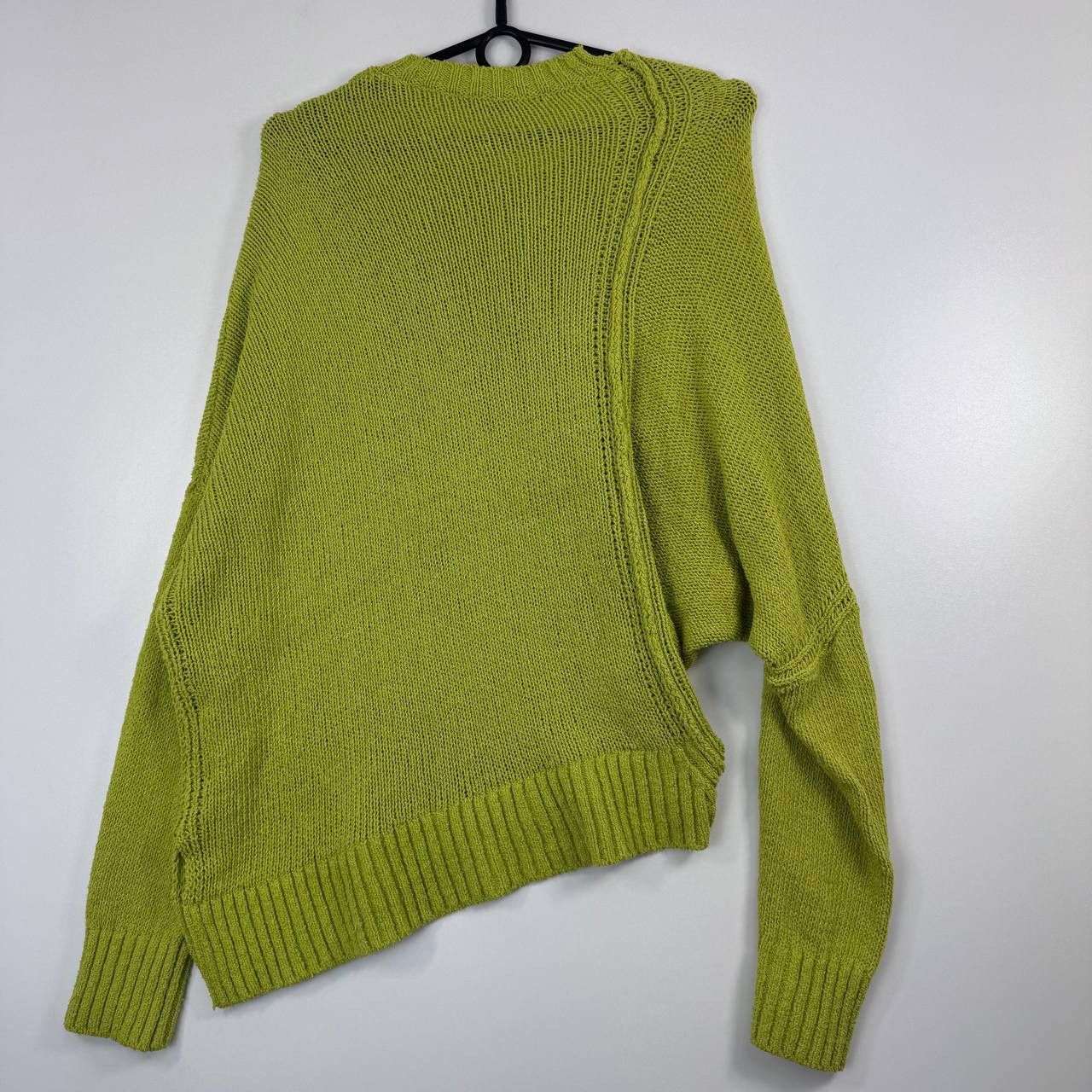 Allsaints AllSaints Lock Slub Jumper Green Asymmetric Knit Sweater M Size M / US 6-8 / IT 42-44 - 8 Thumbnail