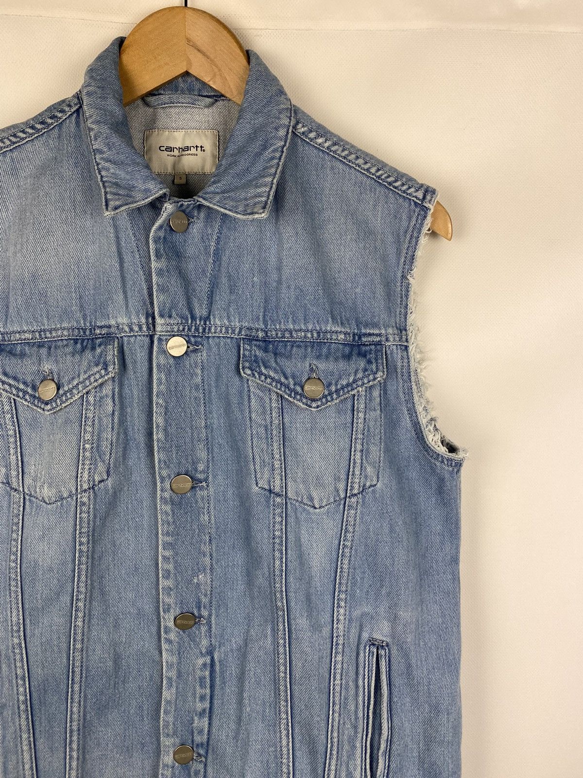 Carhartt Carhartt WIP W’ Trucker Denim Vest Jacket size S Size S / US 4 / IT 40 - 5 Thumbnail