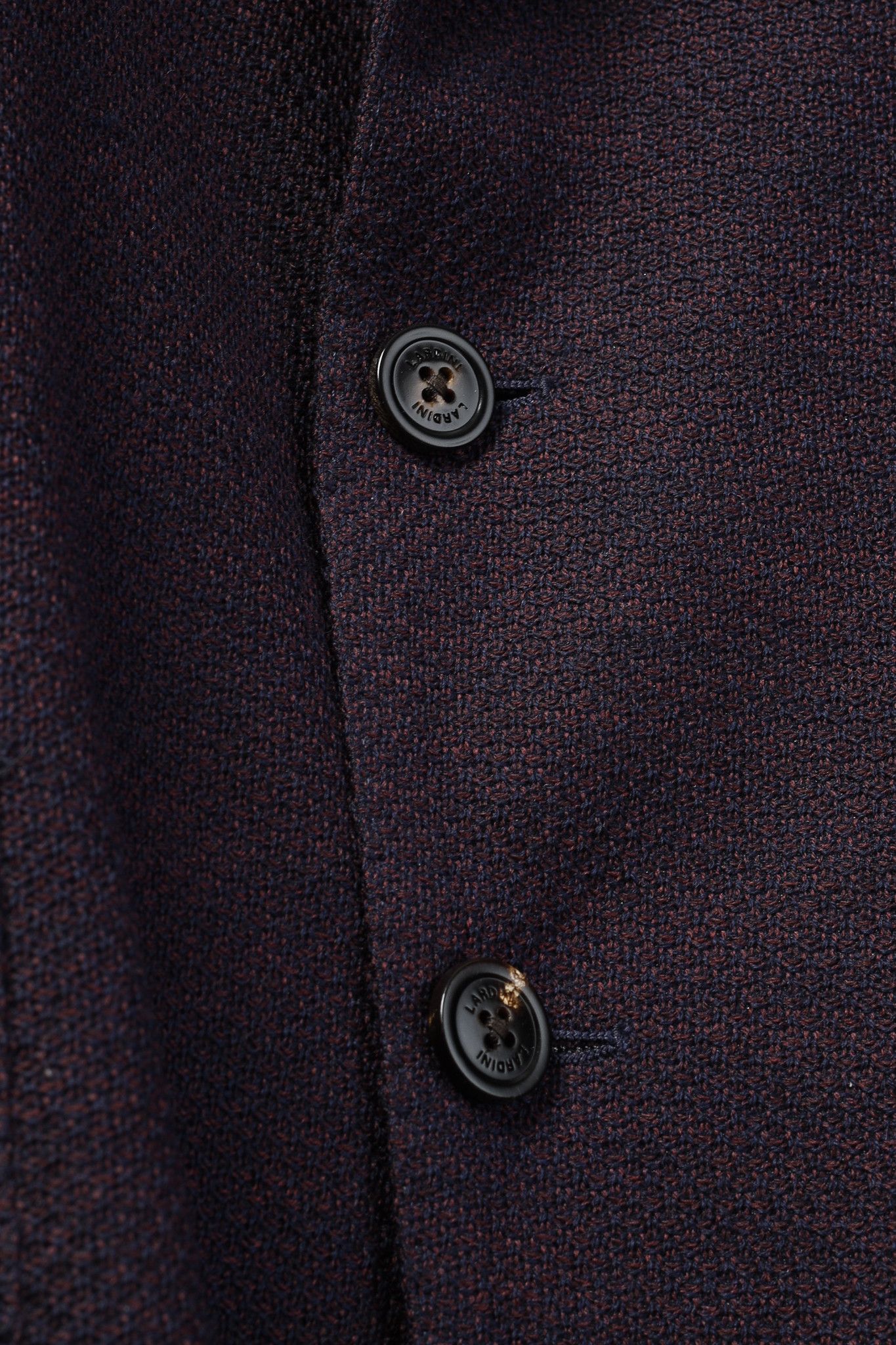 Lardini Lardini Liknit Unstructured Black & Maroon Knit Blazer Size 38R - 7 Thumbnail