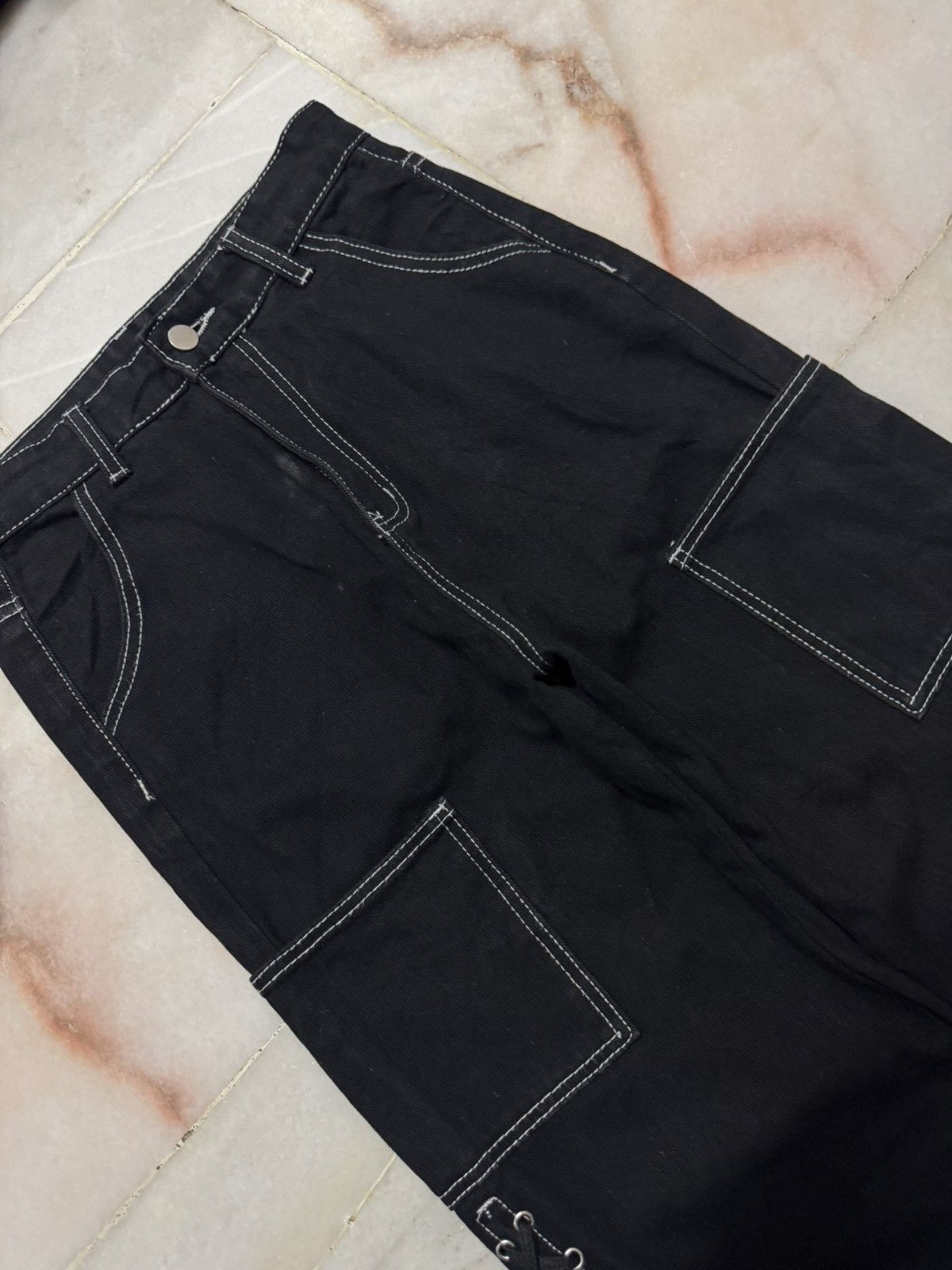 Tornado Mart 💥LACE-UP💥BAGGY💥JAPANESE LACE-UP SICK CARGO BY SHEIN PUNK Size US 26 / EU 42 - 6 Thumbnail
