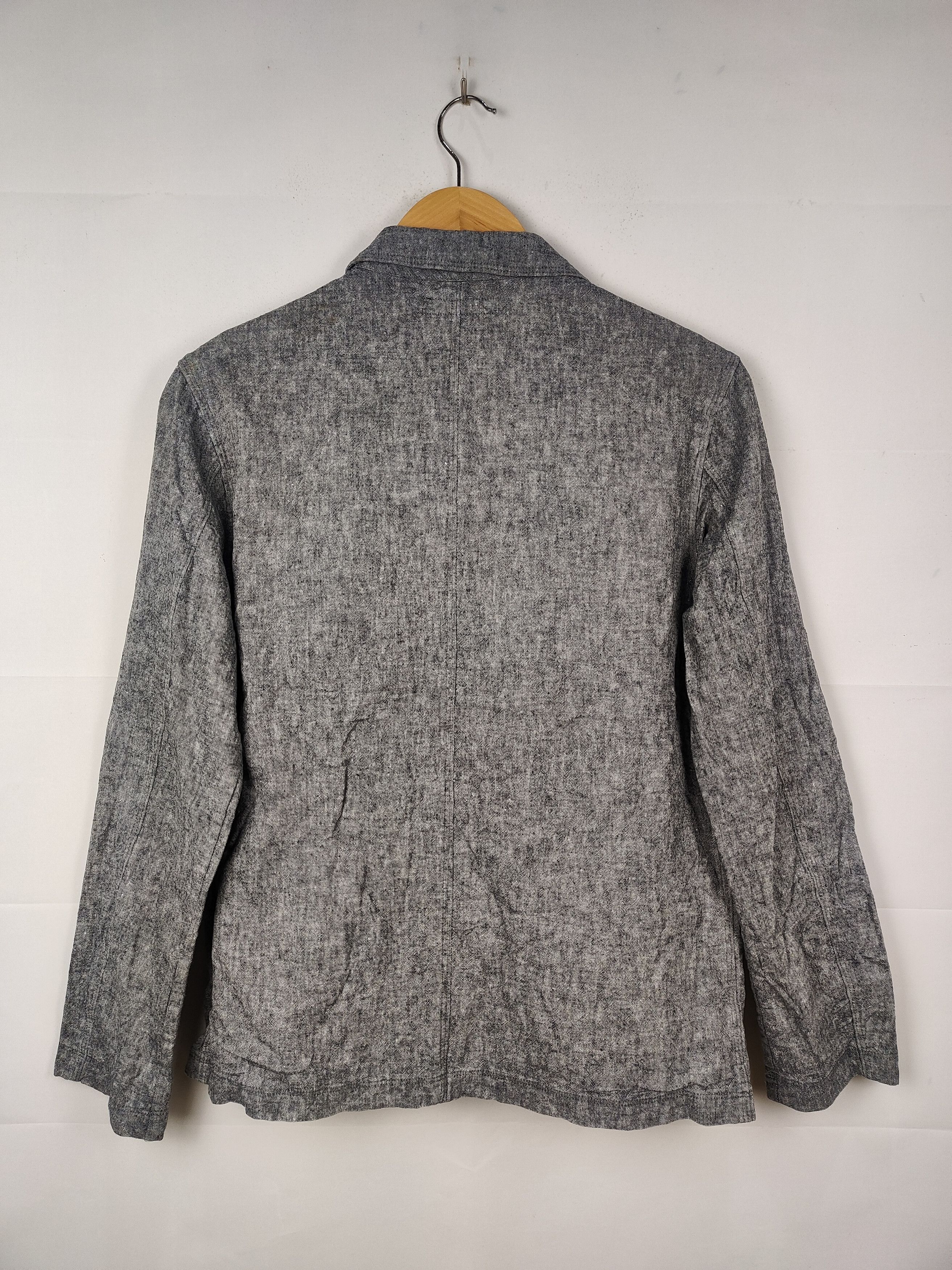 RAGEBLUE Rageblue two-button cotton-linen blazer jacket in grey Size US M / EU 48-50 / 2 - 5 Thumbnail