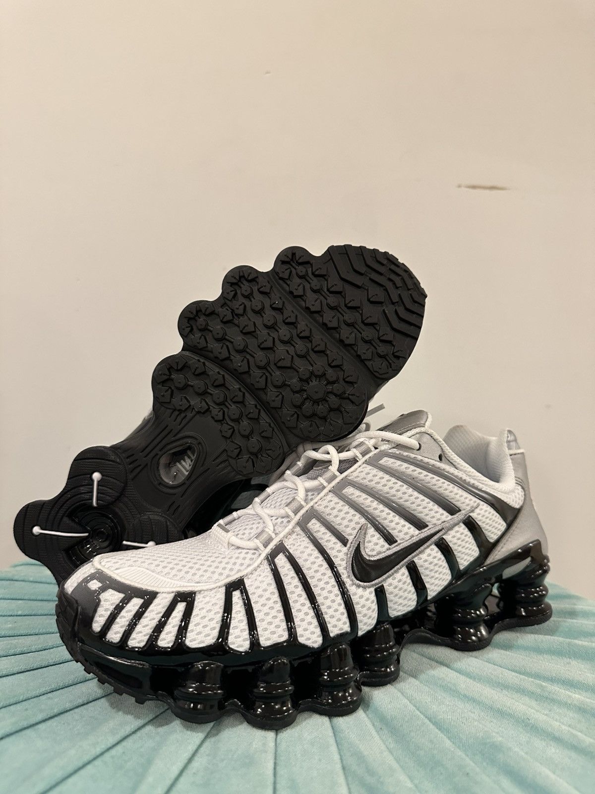 Nike Size 10 - Nike Shox TL Metallic Silver Black W Size US 10 / IT 40 - 5 Thumbnail