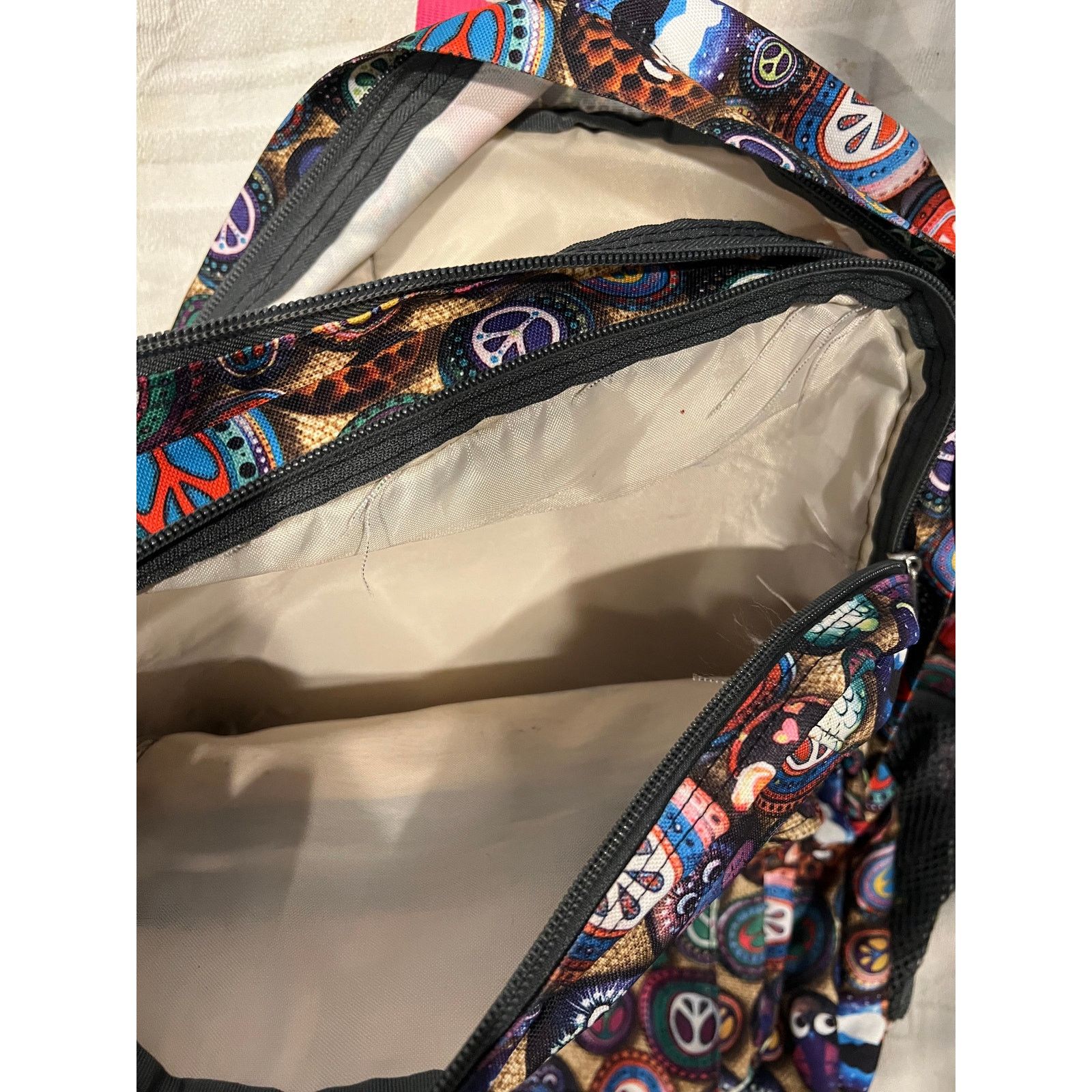 Jansport JanSport Big Student 3 Section Peace Sign Pattern Backpack Size 30 - 4 Thumbnail
