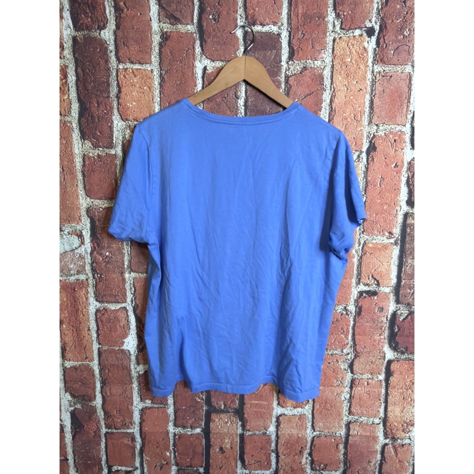 Lands' End Lands' End Womens Blue Crew Neck Short Sleeve T-Shirt XL 18-20 Regular Fit Easy Care Modern Casual Knit T-Shirt Women Size XL / US 12-14 / IT 48-50 - 3 Thumbnail