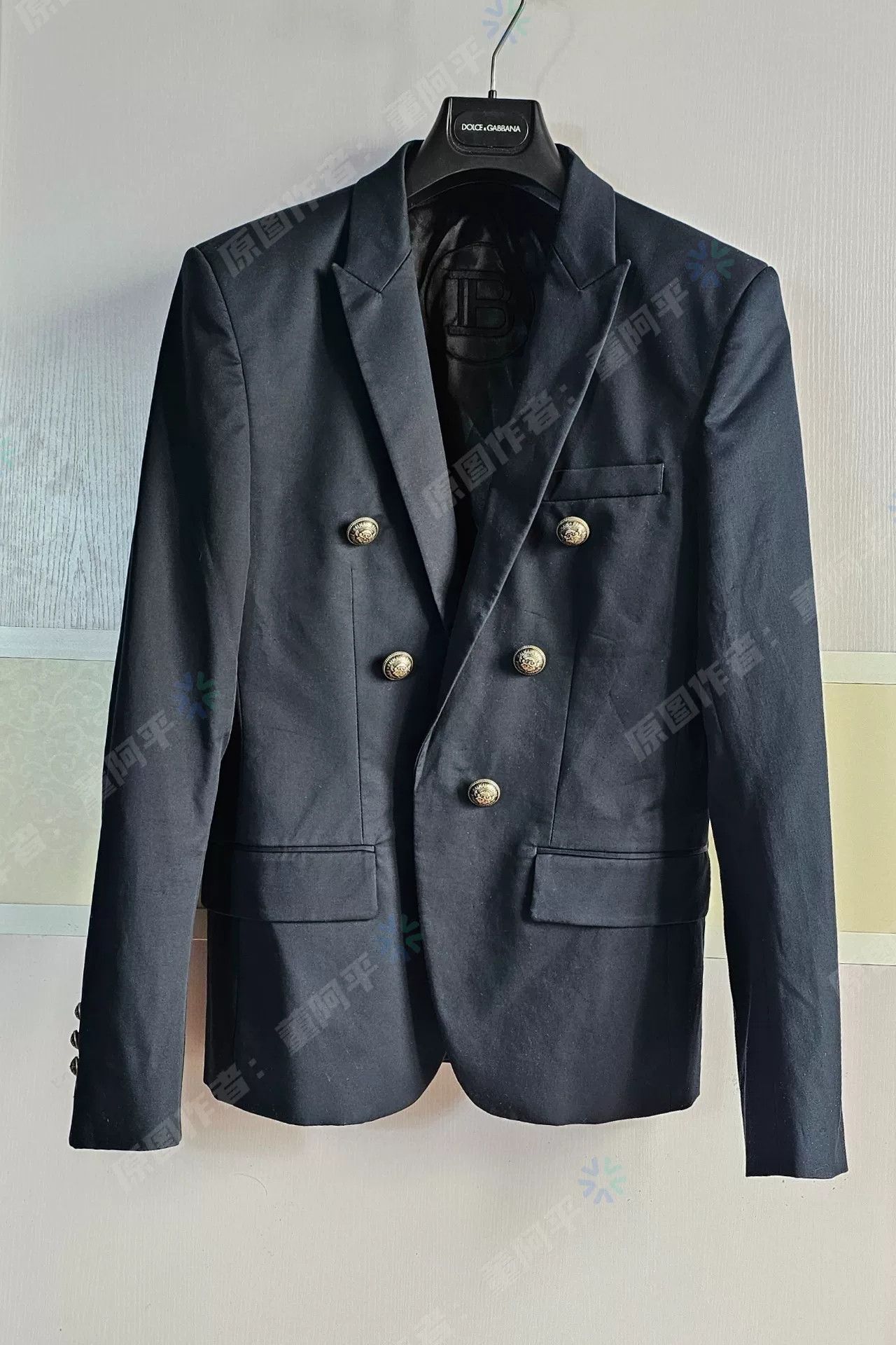 Balmain Balmain Men's Double-Breasted Suit Jacket Size US M / EU 48-50 / 2 - 1 Thumbnail