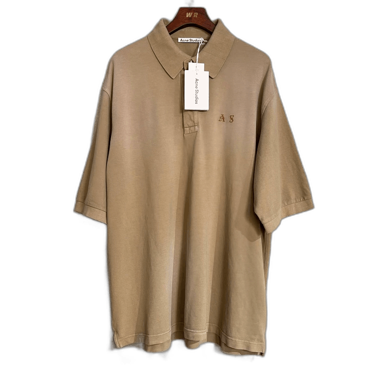 Acne Studios Acne Studios Vintage Khaki Short Sleeve Polo Size US XL / EU 56 / 4 - 1 Thumbnail
