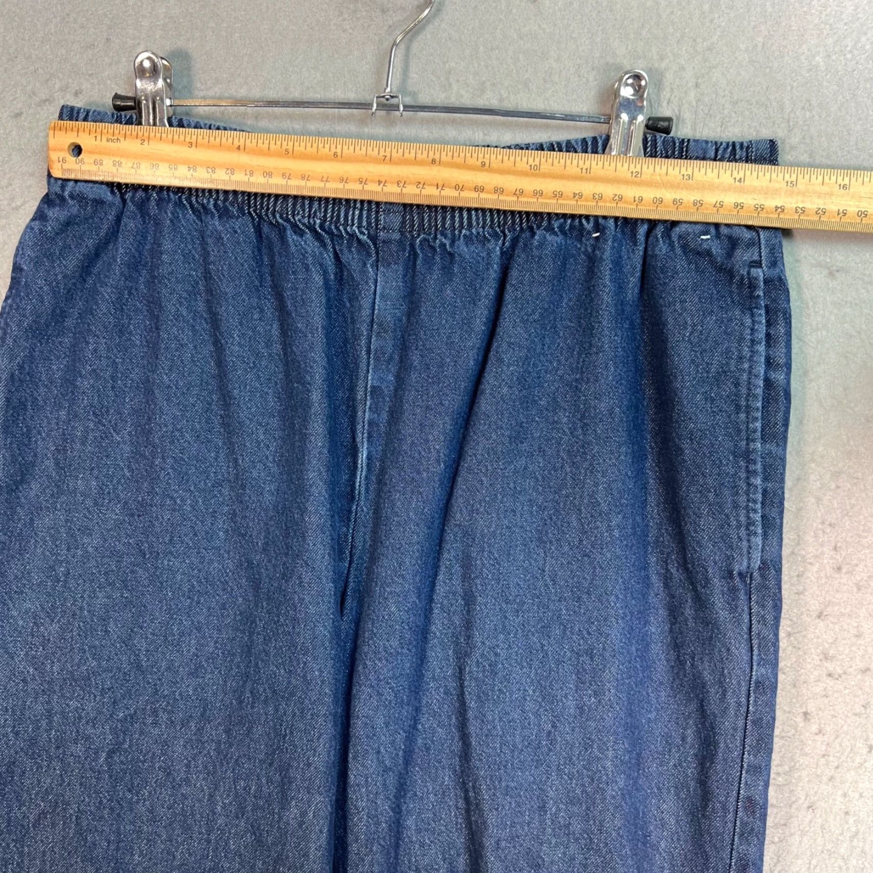 Muji VINTAGE Muji Men’s Small Relaxed Fit Denim Jogger Pants Blue Elastic Waist Casual Size US 29 - 4 Thumbnail