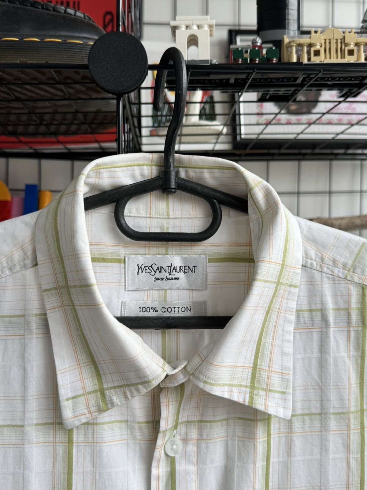 Yves Saint Laurent Vintage Y2K Yves Saint Laurent School Short Sleeve Shirt Size US L / EU 52-54 / 3 - 4 Thumbnail