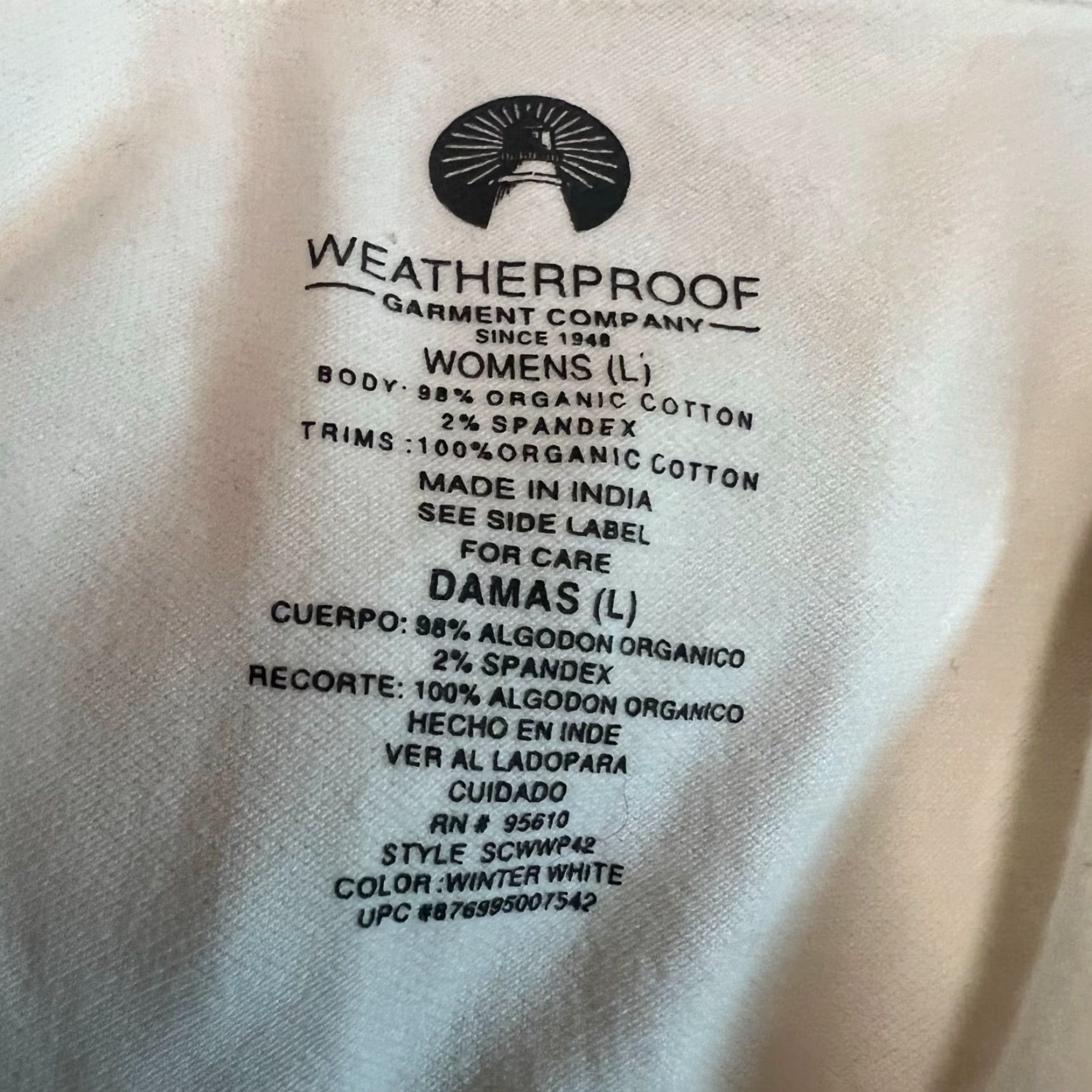 Weatherproof Weatherproof Cotton Blouse Top Women’s Large Ivory 3/4 Sleeve Casual Classic Size L / US 10 / IT 46 - 4 Thumbnail