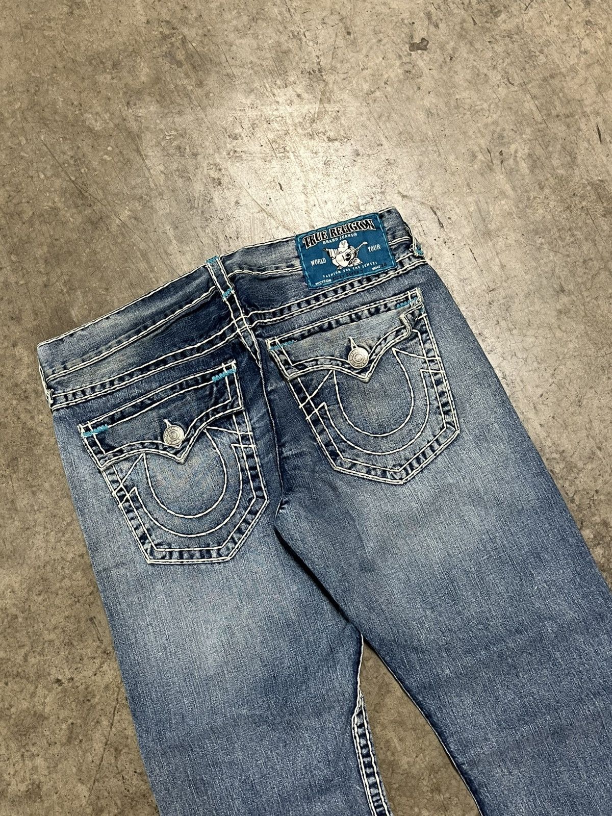 True Religion × Vintage True religion baggy fit denim y2k skater streetwear hype Size US 36 / EU 52 - 3 Thumbnail