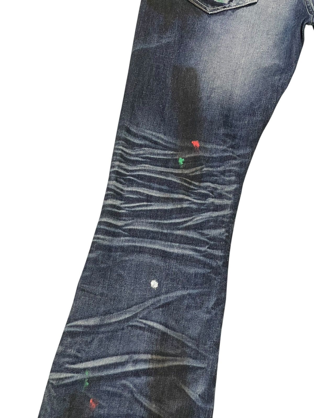 Japanese Brand Flare Jeans CavariA Honeycomb Distress Low Rise ERD 2🟦6 Size US 30 / EU 46 - 16 Thumbnail