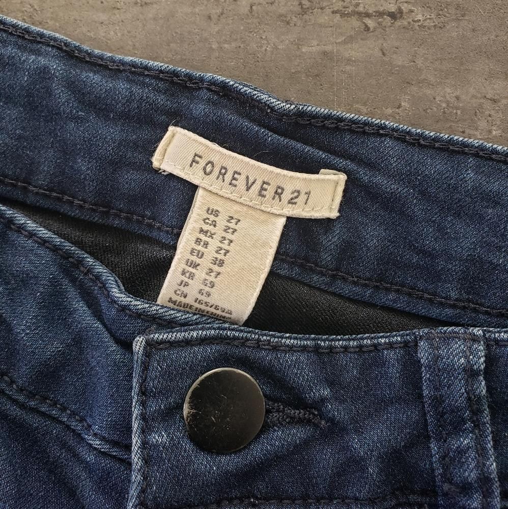 Forever 21 Dark Denim F21 Skinny Jean Size 27" / US 4 / IT 40 - 3 Thumbnail