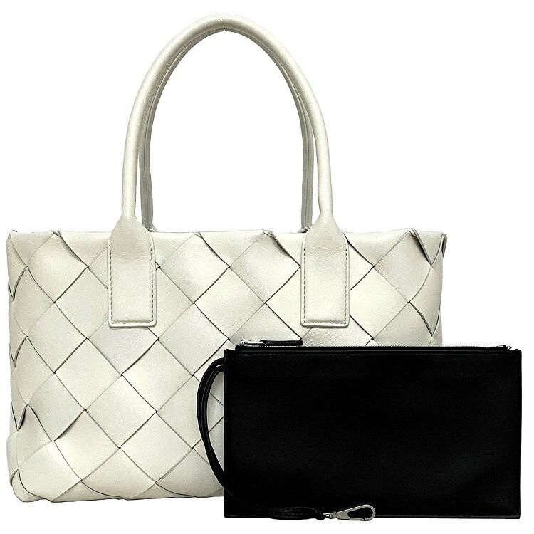 Bottega Veneta BOTTEGA VENETA Tote Bag White Leather Size ONE SIZE - 1 Thumbnail