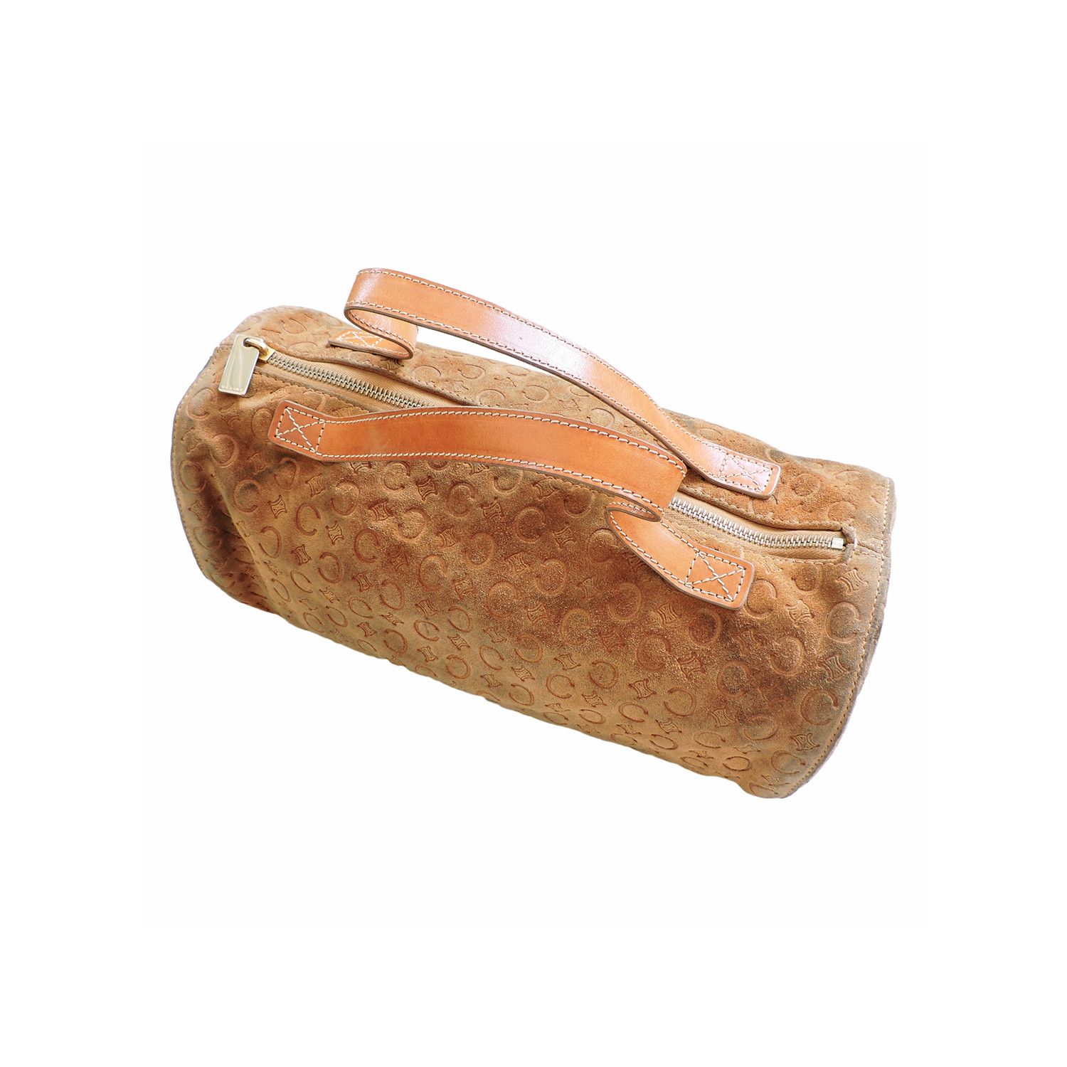 Celine CELINE C MACADAM MONOGRAM SUEDE BOSTON HAND BAG Size ONE SIZE - 2 Thumbnail