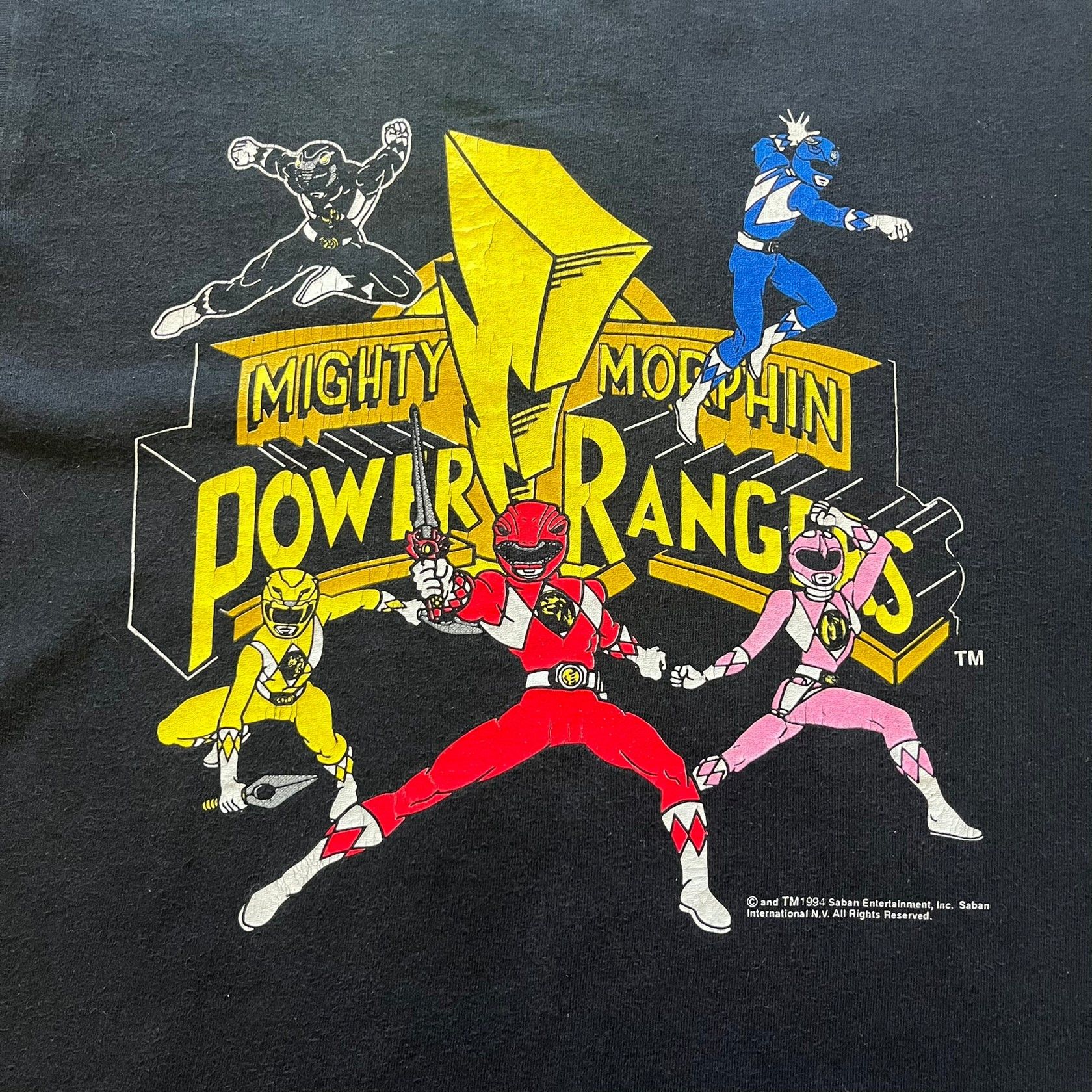 Vintage Mighty Morphin Power Rangers 1994 Tee VTG Size US L / EU 52-54 / 3 - 2 Thumbnail