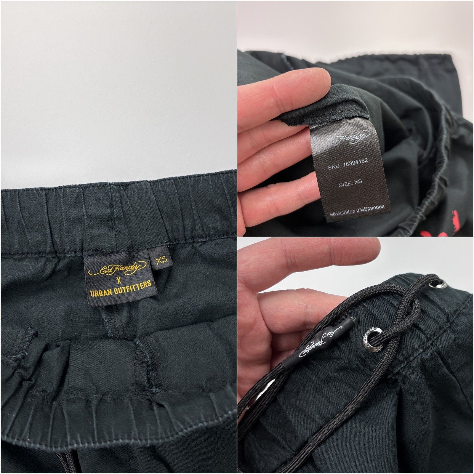 Ed Hardy Womens Ed Hardy x Urban Outfitters Cargo Pants Black Size XS Size 28" / US 6 / IT 42 - 9 Thumbnail