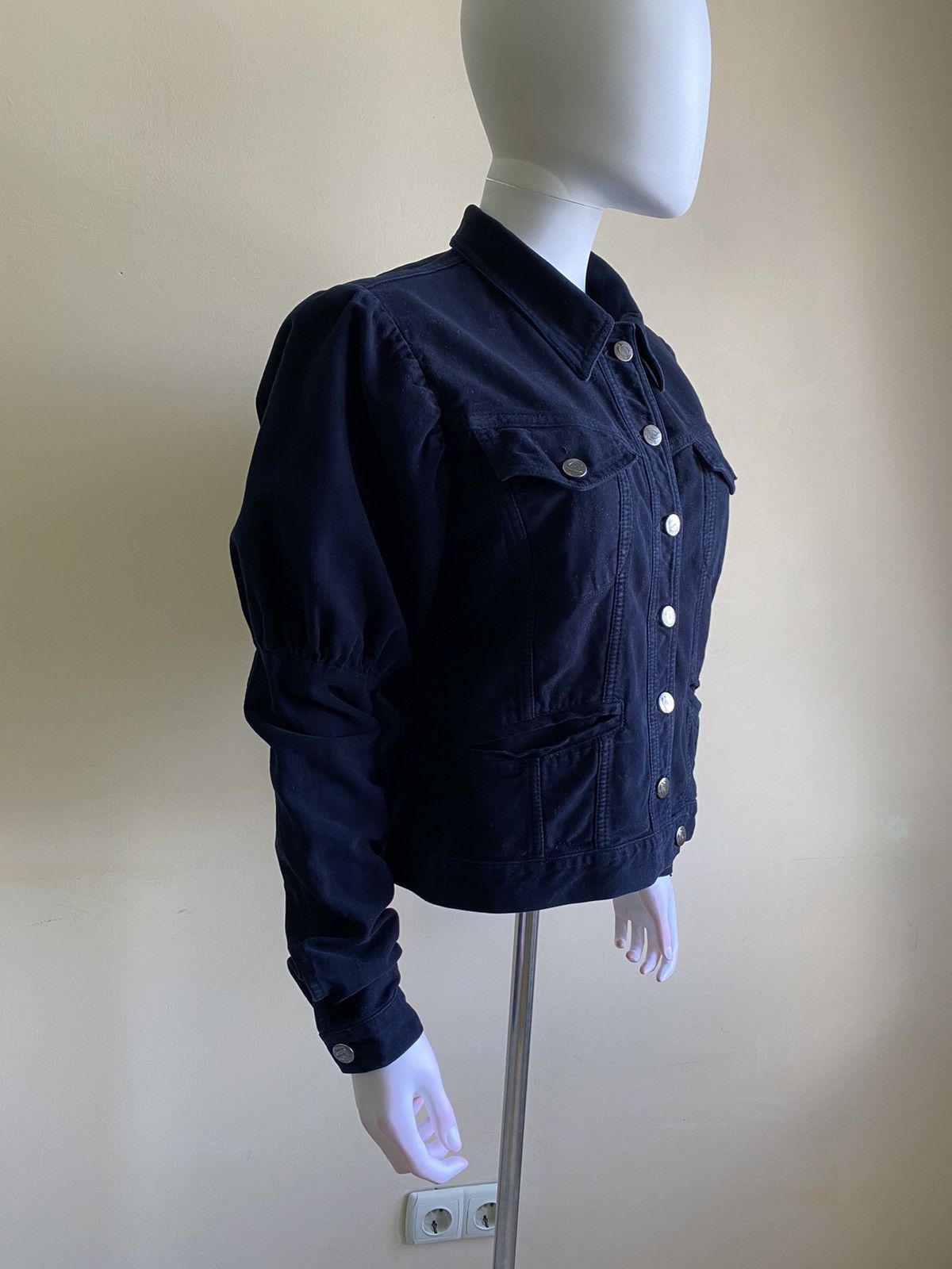 Just Cavalli Just Cavalli Velour Dark Blue Button Up Jacket Size S-M Size S / US 4 / IT 40 - 6 Thumbnail