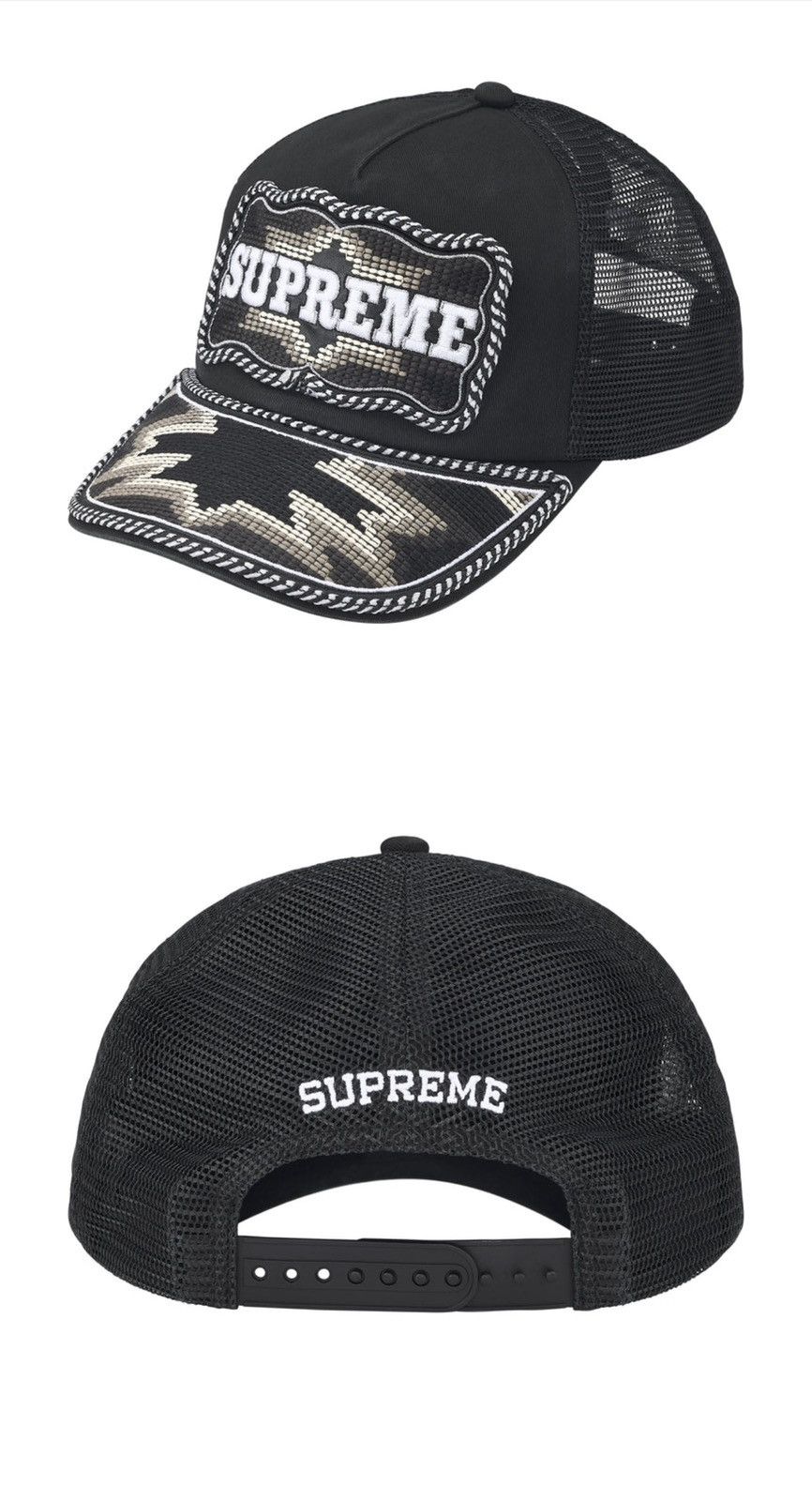 Supreme Western Embroidered Mesh Back 5-Panel Size ONE SIZE - 6 Thumbnail