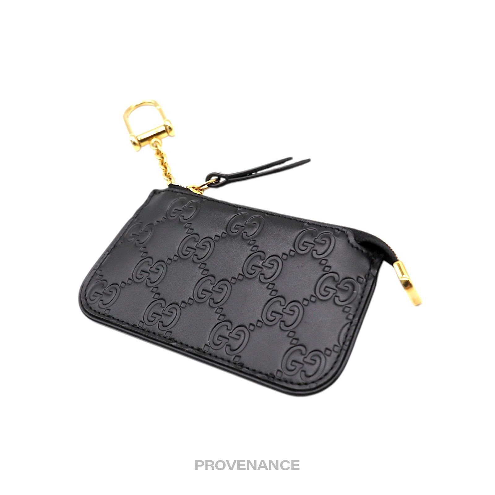 Gucci 🔴 Gucci Key Pouch Cles - Black GG Guccissima Leather Size ONE SIZE - 5 Thumbnail