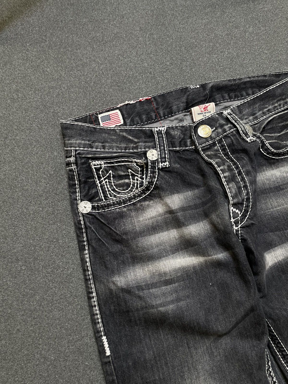 True Religion × Vintage Rare crazy y2k black True Religion Luke XXX jeans pants Size US 34 / EU 50 - 5 Thumbnail