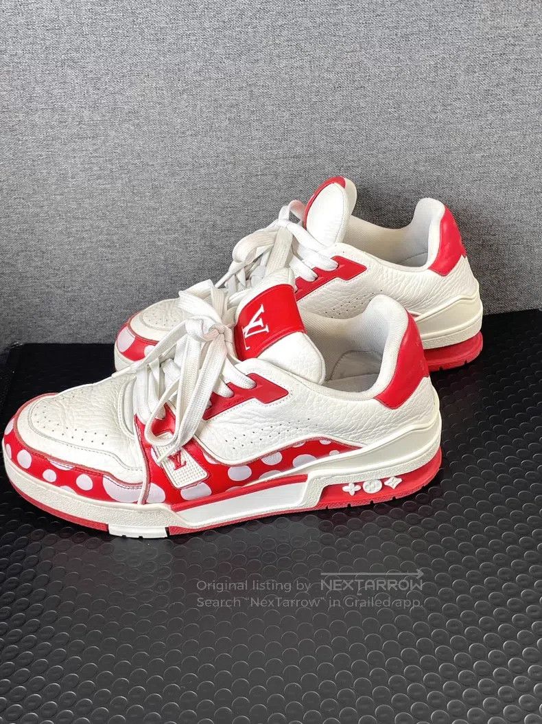 Louis Vuitton Louis Vuitton Trainer red and white polka-dot board shoes Size US 5.5 / EU 38 - 2 Thumbnail