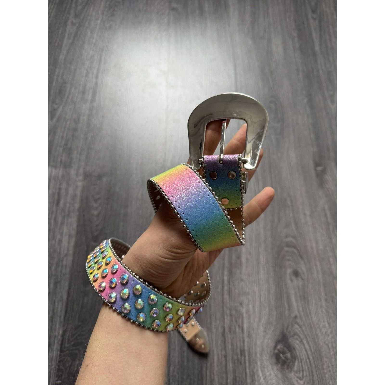 Japanese Brand × Vintage Vintage Belts Y2K Rhinestones Punk Rhinestone BB Simon style Size ONE SIZE - 5 Thumbnail