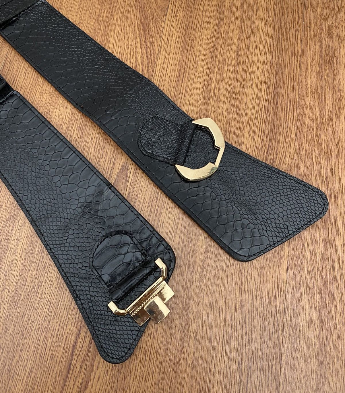 If Six Was Nine Alligator click wide belt Size ONE SIZE - 2 Thumbnail