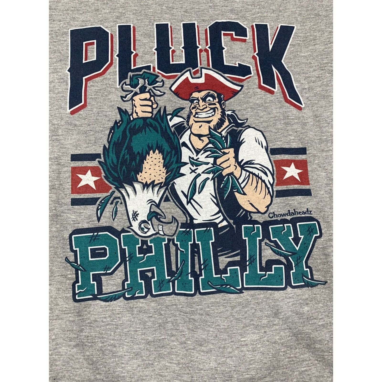 Vintage Chowdaheadz T-Shirt Gray Philly Eagles Football Graphic 3XL Men Crew Neck Short Sleeve Size US XXL / EU 58 / 5 - 2 Thumbnail