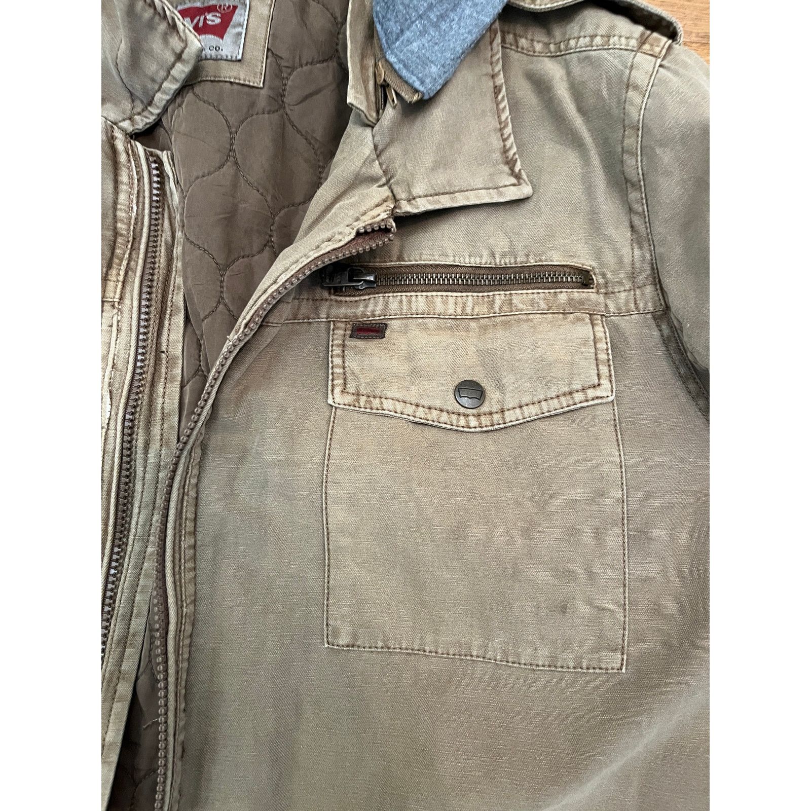 Levi's Levi’s Hooded Canvas Field Jacket Quilted Lined Workwear XXL Size US XXL / EU 58 / 5 - 3 Thumbnail