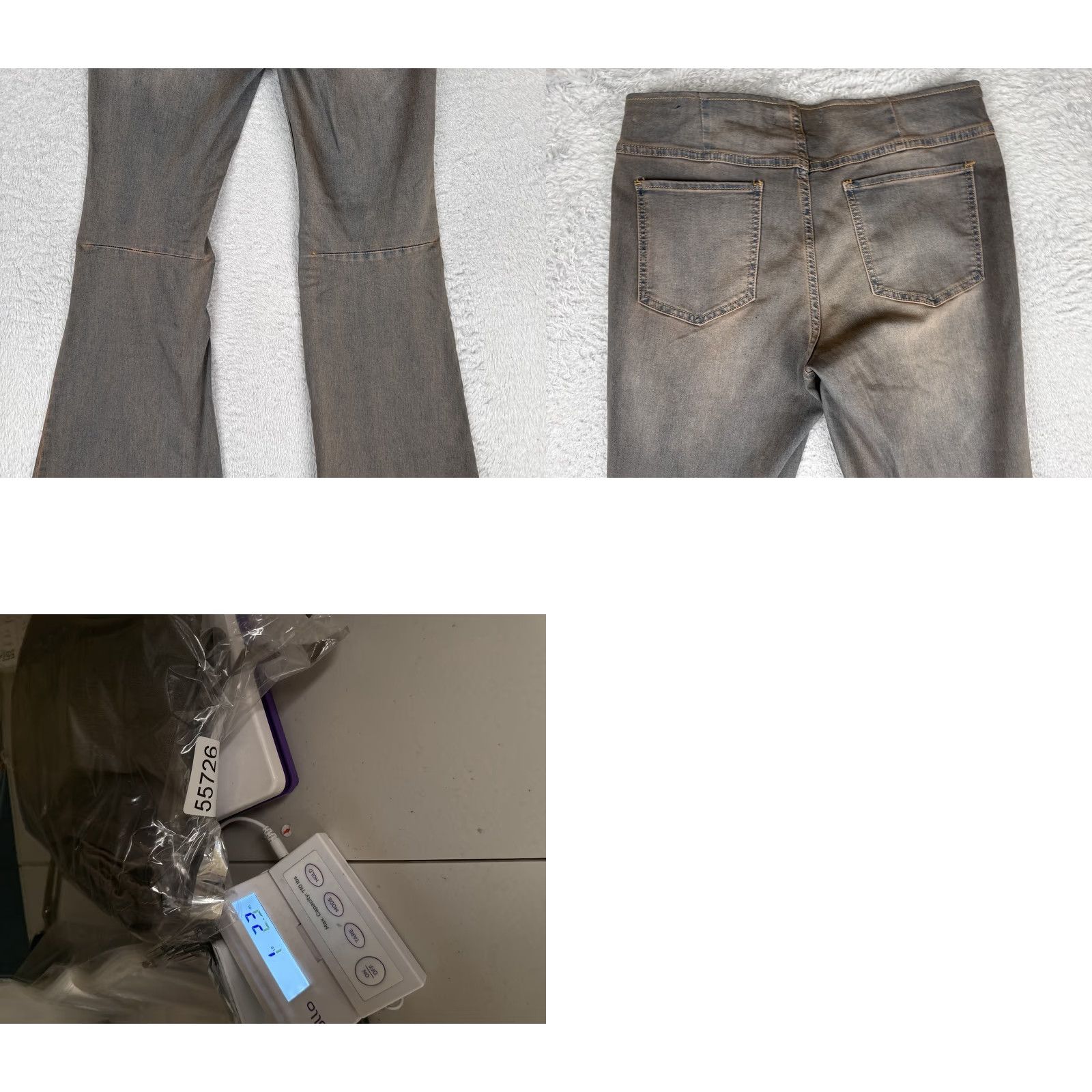 Vintage We The Free Flare Jeans Womens 31 Gray Charcoal Wash Mid Rise Pull On 31x34 Size 24" / US 00 / IT 34 - 10 Thumbnail