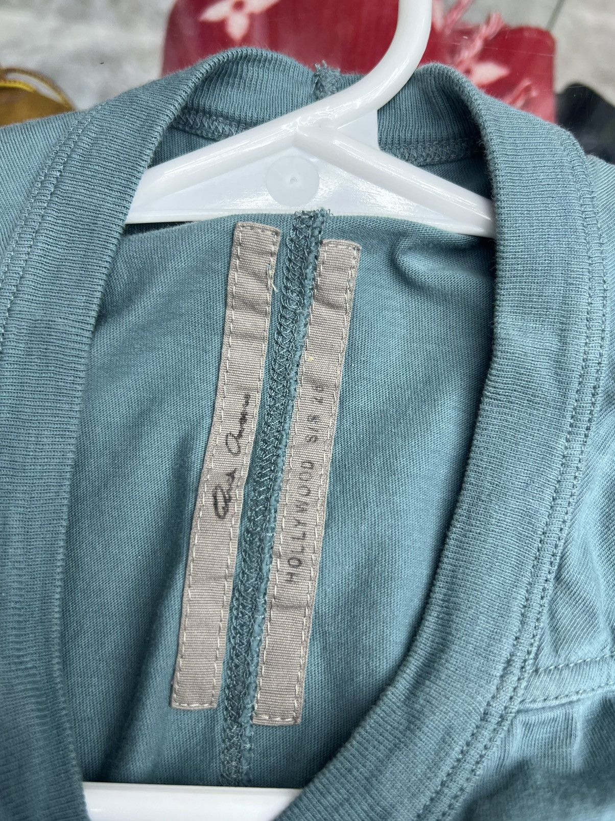 Rick Owens Rick Ownes Teal Tee Shirt Size US L / EU 52-54 / 3 - 7 Thumbnail