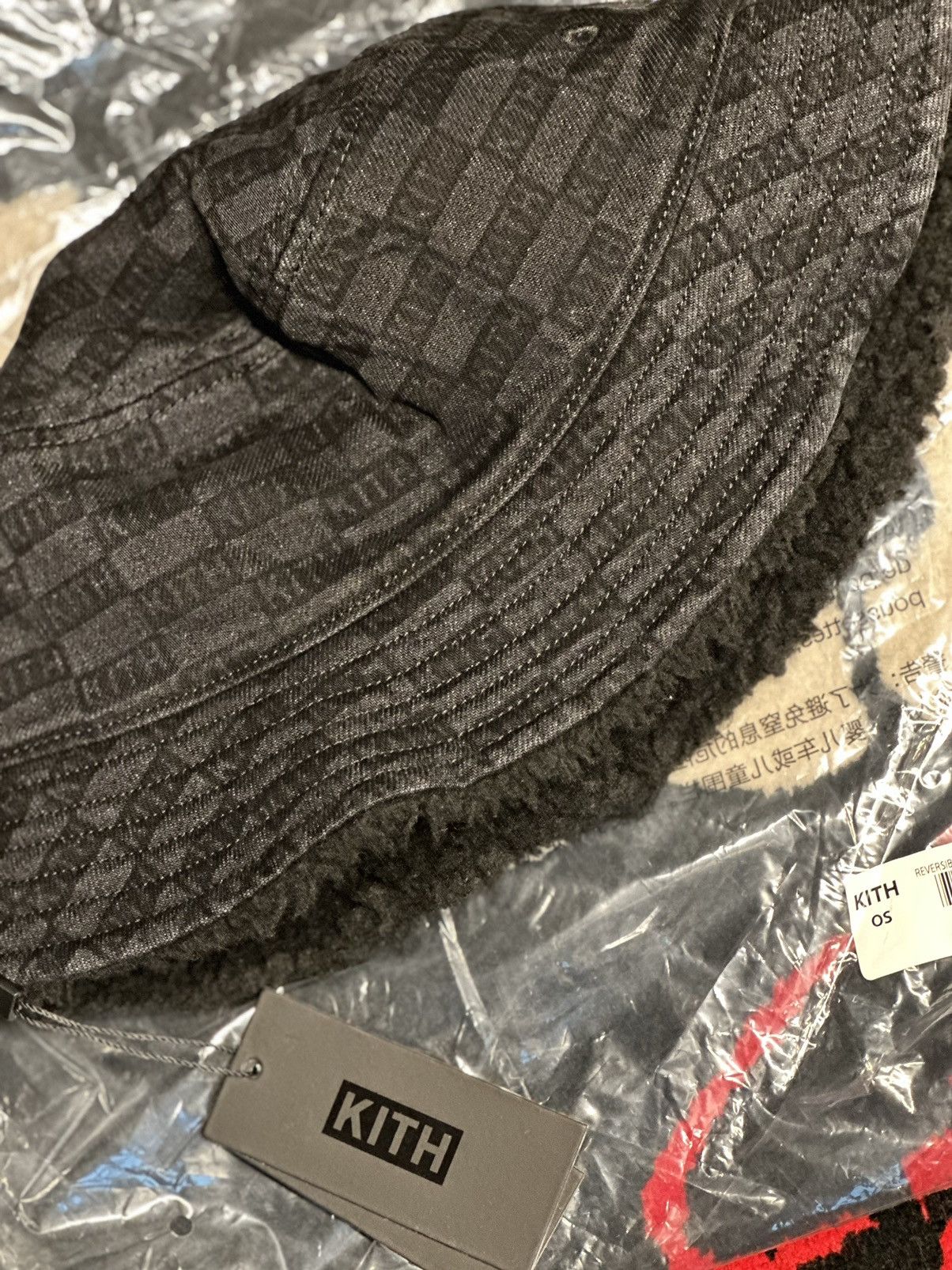image of Kith Reversible Bucket Hat - $120 in Black, Men's