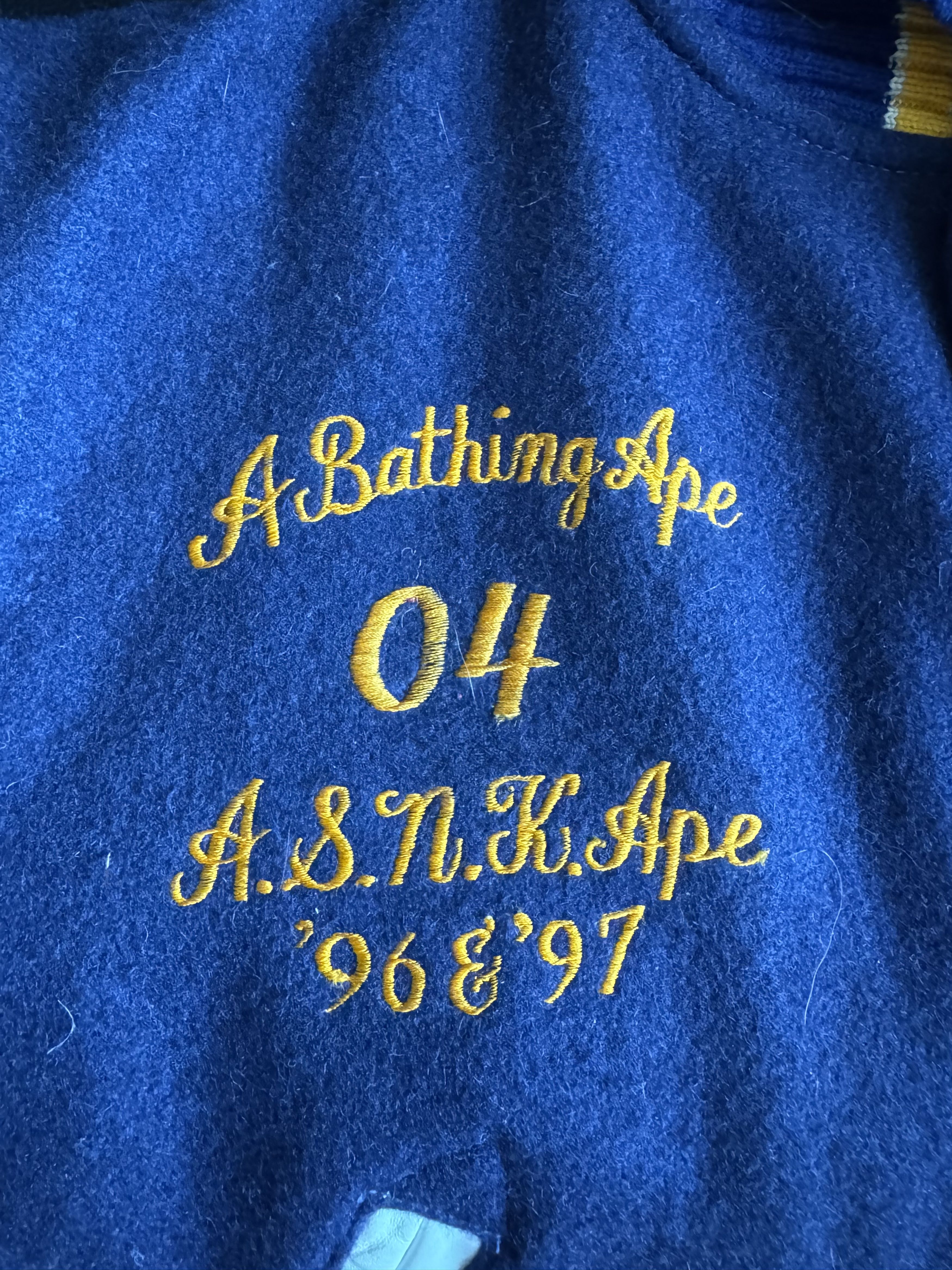 Bape Vintage Bape Varsity Jacket (1996/1997) Size US S / EU 44-46 / 1 - 6 Thumbnail
