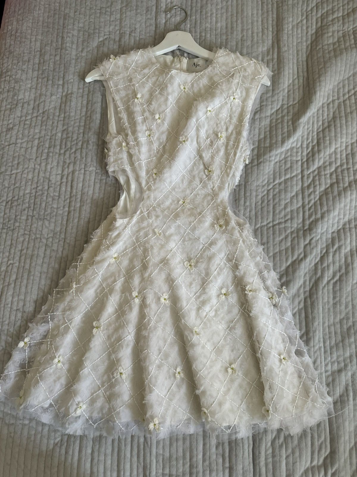 Aje AJE Mirage Cutout Beaded Organza Dress Size M / US 6-8 / IT 42-44 - 3 Thumbnail