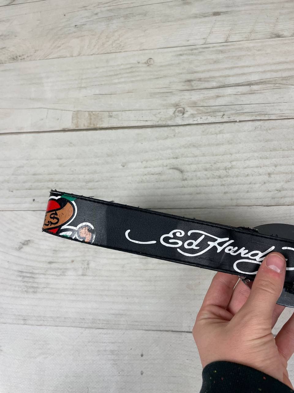 Ed Hardy Vintage Ed Hardy Leather Belt Japan Y2K 90s Love Kills Size ONE SIZE - 6 Thumbnail
