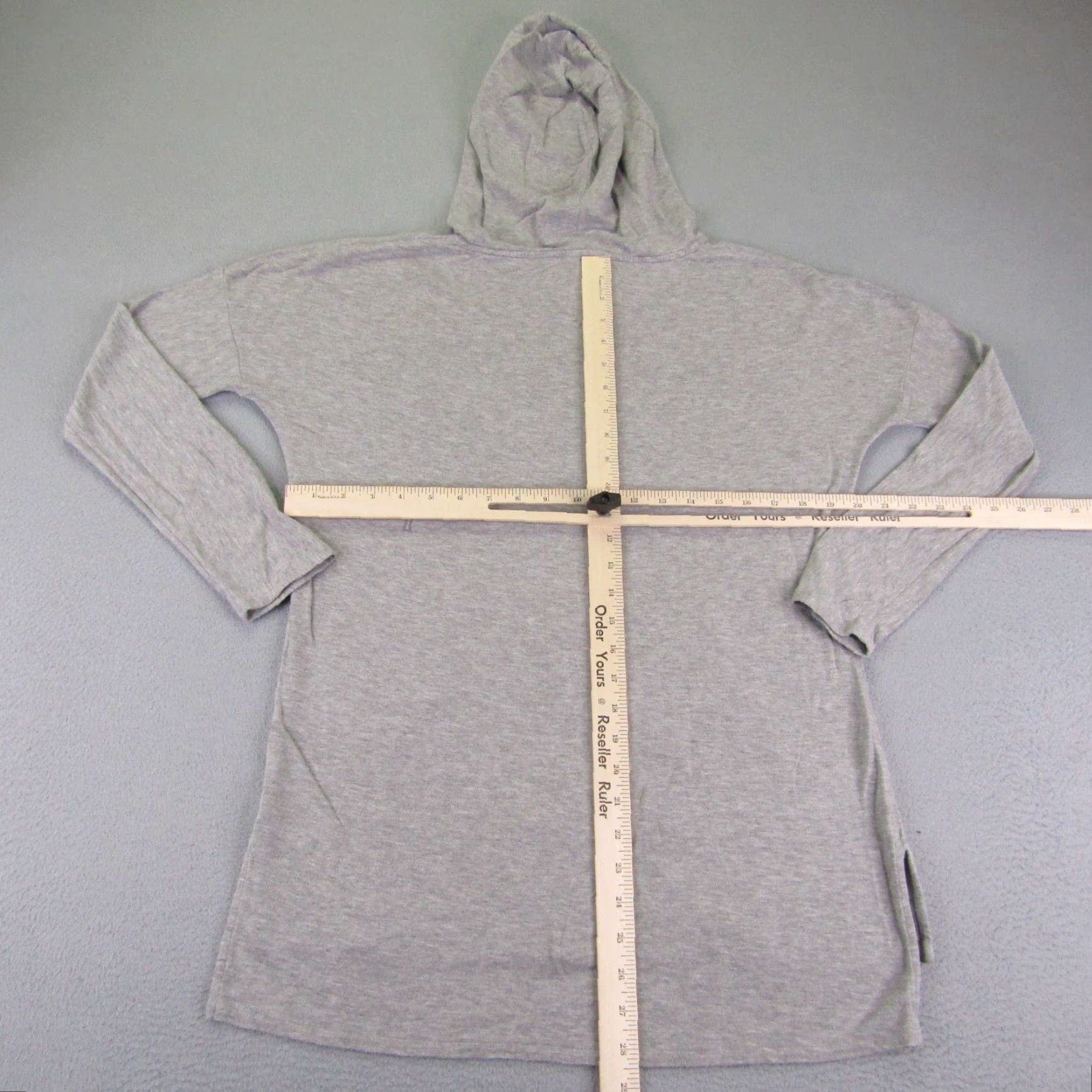 Vintage Kit and Ace Hoodie Womens 8 Gray Pullover Lightweight Stretch Hooded Sweatshirt Knit Size M / US 6-8 / IT 42-44 - 6 Thumbnail
