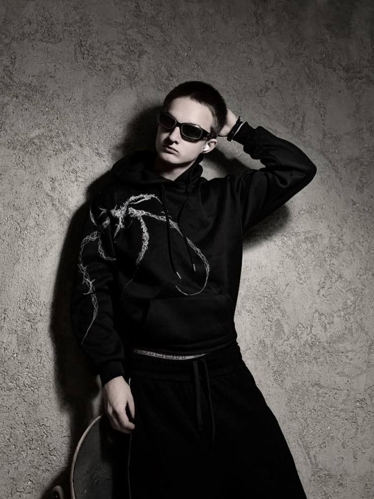 Japanese Brand rare cyber sigilism crop top vintage handmade hoody Size US L / EU 52-54 / 3 - 1 Thumbnail